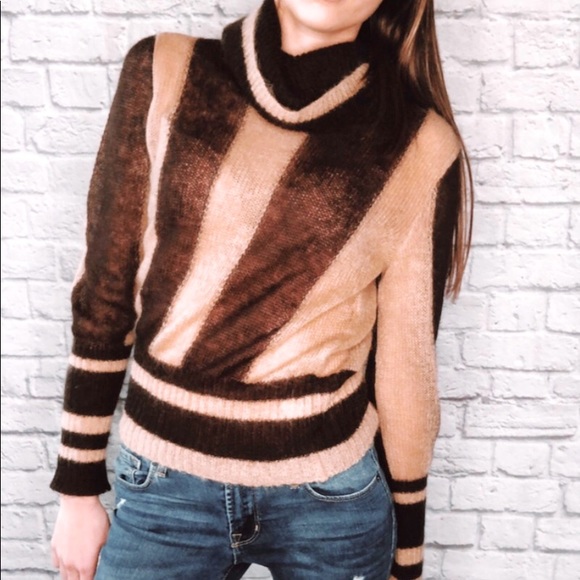 Moschino Rare Vintage Sheer Striped Sweater